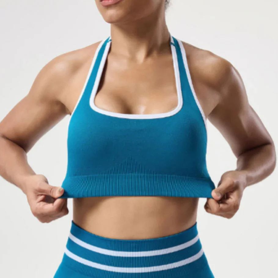Women's Seamless Color Block Yoga Set